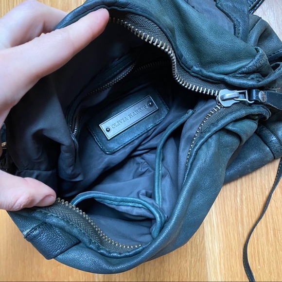 Olivia Harris leather bag w/ metal stud detailing and side tassel chain - Picture 8 of 11